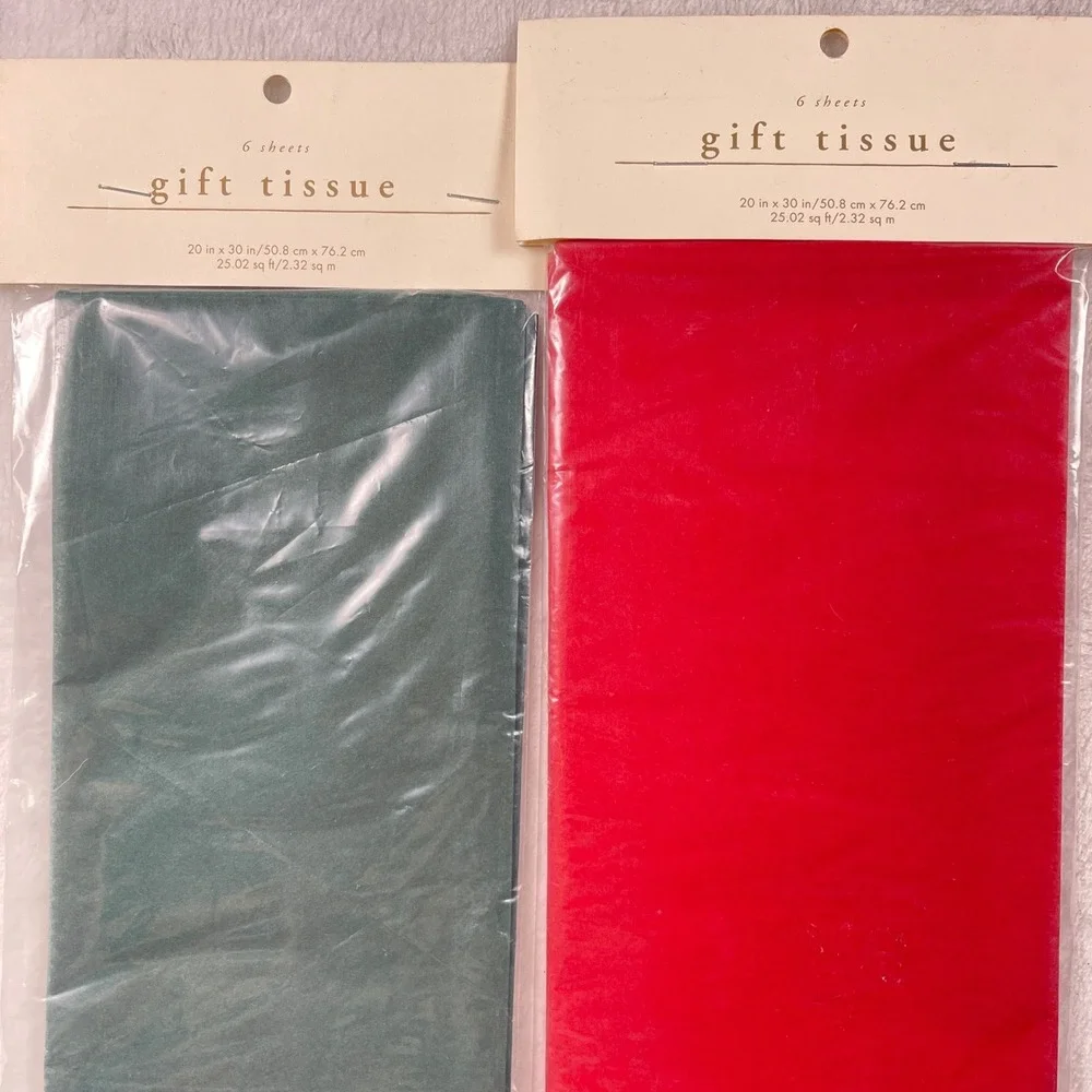 Marcel Schurman Pier 1 Gift Tissue Paper Lot 5 Packs Cherub Damask Red Green